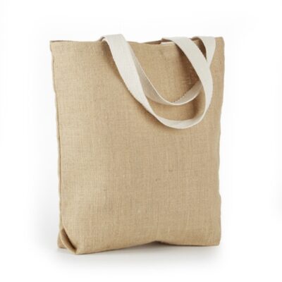 Jute/Burlap Tote Bag With Gusset