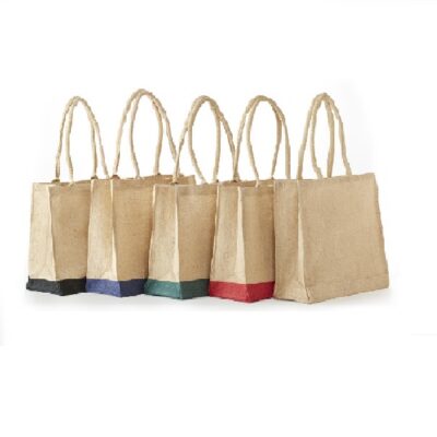 All Natural Economy Jute Bag with Rope Handles