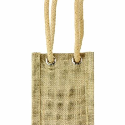 Wine Bottle Jute Bag w/Rope Handle - Image 6