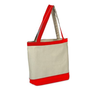 Canvas Color Accent Tote - Image 5