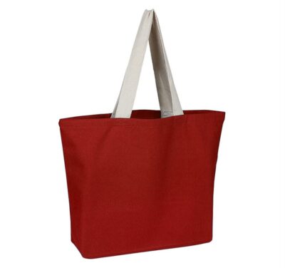 Canvas Colored Beach Bag - Image 3
