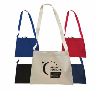 Small Canvas Messenger Bag with Long Handles